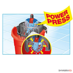 Ведро для отжима ленточных швабр Виледа Вишмоп (Vileda Super-Easy Torsion Power Mop Bucket)