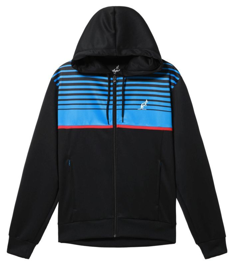 Мужская теннисная кофта Australian Double Lines Jacket - черный