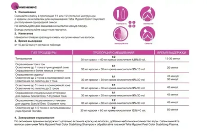 Перманентная крем-краска для волос Tefia MY Mypoint, 9.60 очень светлый блондин махагоновый для седых волос, 60 мл