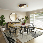 5239/64CL LEDIO LN23 243 белый, черный, матовое золото Люстра потолочная диммир. с ДУ LED 64W 4226Лм 220V TARO