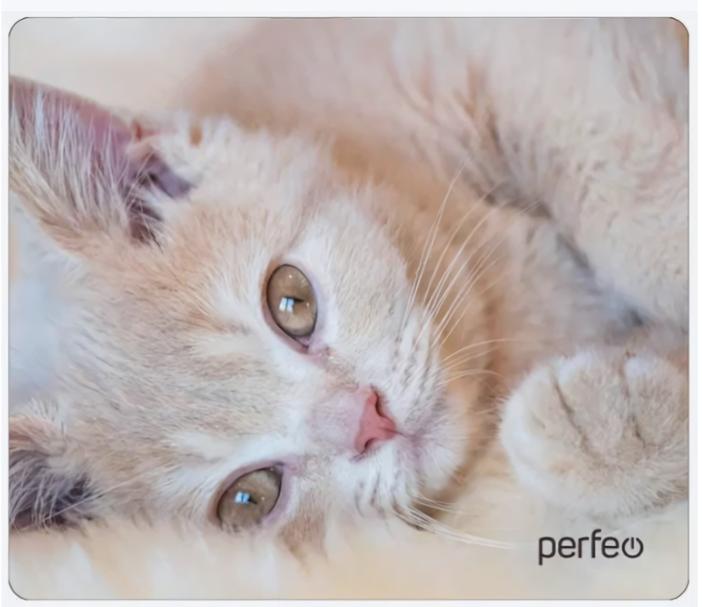 Perfeo Коврик для компьютерной мыши &quot;Cat&quot;, Рис.4 (350*300*3 мм), ткань+резиновое основание