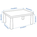 Детский стол BARNBORD, 77x55х48 см, полипропилен, голубой