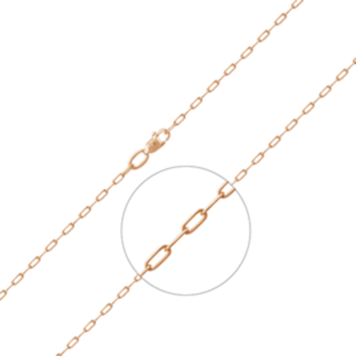 Цепь из красного золота (плетение якорное удлинённое) Артикул: 21-4103-040-1110-17