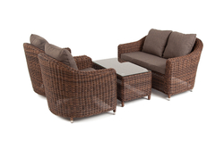 "Кон Панна" лаунж-зона из искусственного ротанга, цвет коричневый
