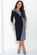 Платье Эванесса (серо-синие) П12745-35М LT Collection