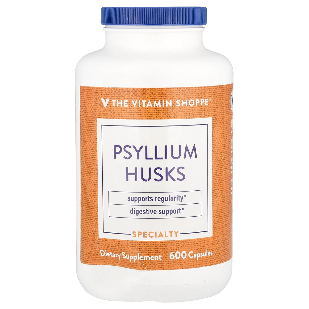 The Vitamin Shoppe, Шелуха семян подорожника, 600 капсул (720 мг на капсулу)