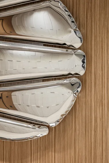 Настенный декор Brano Отражение 8, Ø120 см, полированная сталь