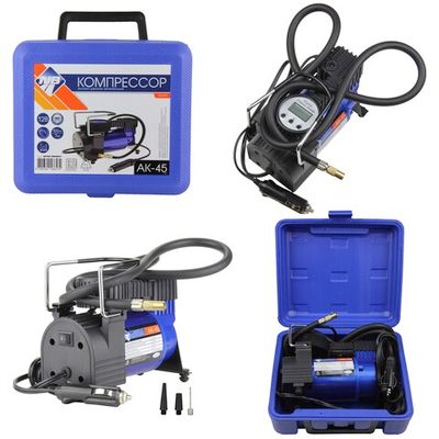 Компрессор Nova Bright 12V,АК-45, до 45л/мин 36449 автостоп,электр маном,в кейсе