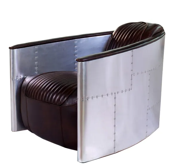 Кресло Spitfire Aviator, коричневая кожа