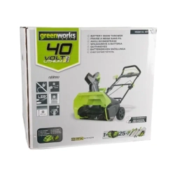 Greenworks GD40ST 40В аккумуляторный снегоуборщик (без АКБ и ЗУ) ковш 51 см, выброс 6 м 2600007