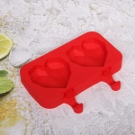 Форма для приготовления мороженого «Сердечки» силиконовая 19,5*15см