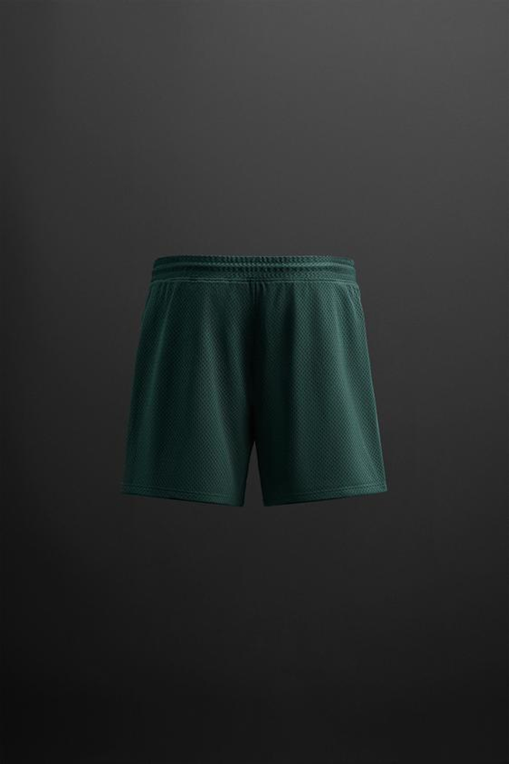 ZARA ШОРТЫ ИЗ СЕТЧАТОЙ ТКАНИ, ЗЕЛЕНЫЙ