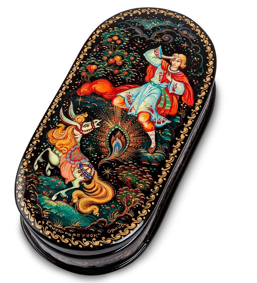Народные промыслы ШК-45/17 Шкатулка «Конек горбунок» исп. Орлова