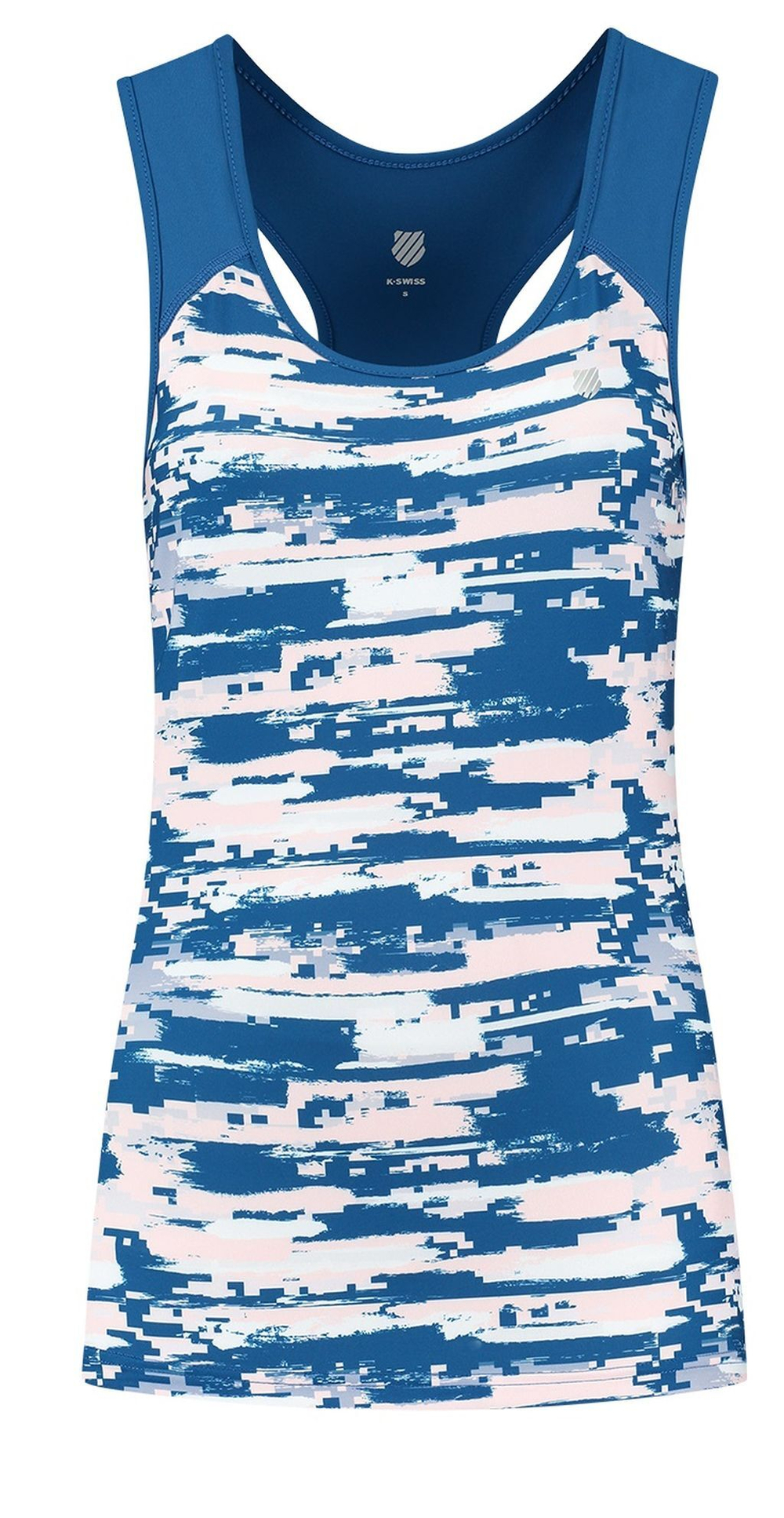 Женский топ теннисный K-Swiss Tac Hypercourt Stripe Tank - print/classic blue