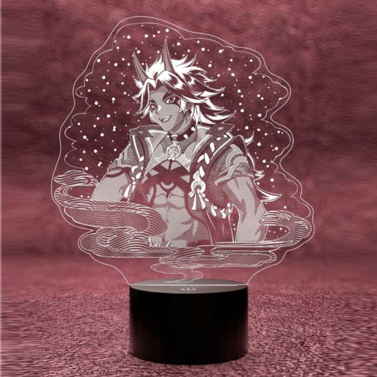 3D лампа Геншин Импакт, Genshin Impact. Аратаки Итто