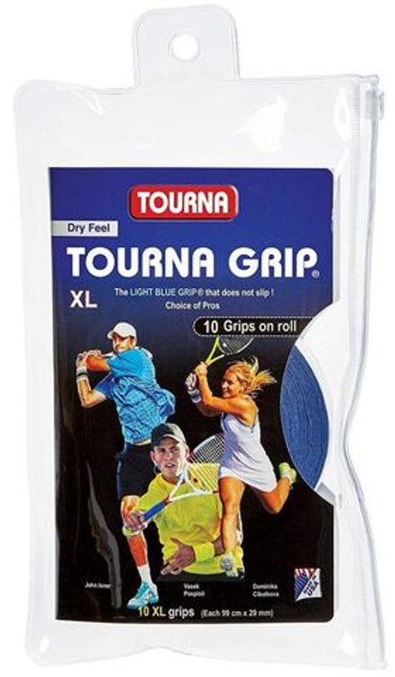 Намотки теннисные Tourna Grip XL Dry Feel 10P - blue