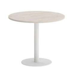 Onix Direct Стол круглый O.SPRG-1 Денвер Светлый/Металл Белый 900*900*750