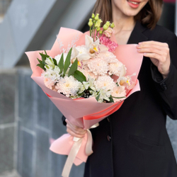 Букет розовое шампанское