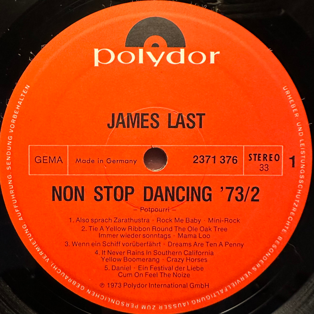 James Last ‎– Non Stop Dancing 1973/2 (Германия 1973г.)