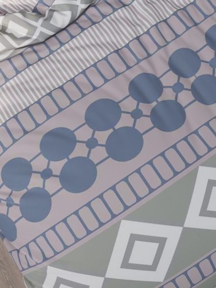 Простынь на резинке Полисатин Мечта "Knitting" 160x200 см