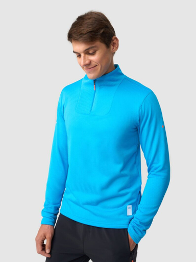 Зимняя беговая рубашка GRI Лонг 5.0 мужская голубая