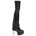RICK OWENS 120mm Thigh-length Leather Boots
