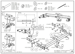 Фаркоп оцинкованный Galia K050C для Kia Sorento MQ4 2020-(паспорт и сертификат в комплекте)(без электрики)