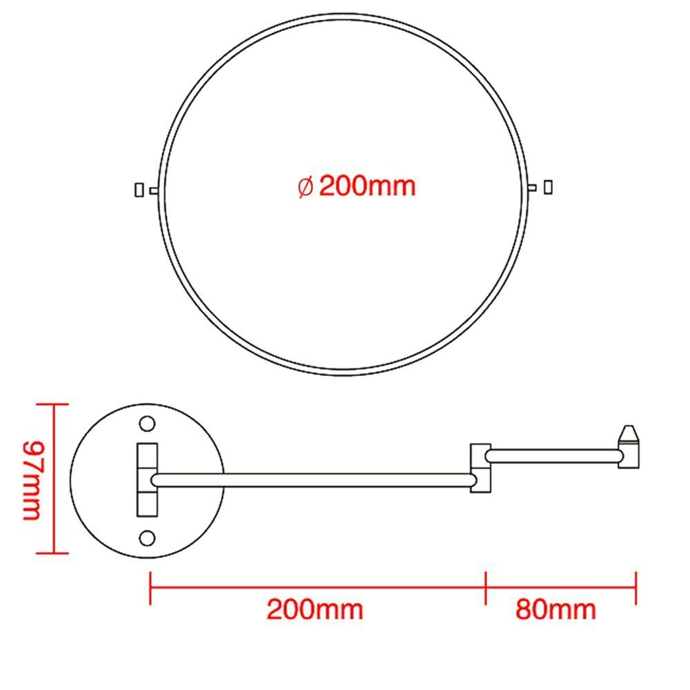 Зеркало с держателем, кругл, металлик, Frap, F6108