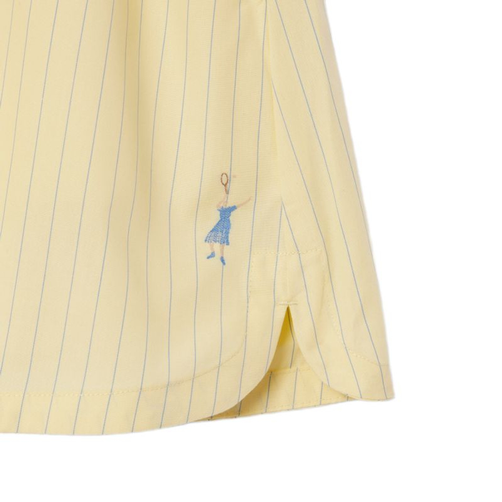 Женские Шорты теннисные Lacoste Cotton Poplin Boxer - yellow/blue