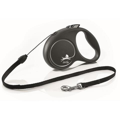 FLEXI Рулетка BLACK DESIGN S трос 5 м до 12 кг, серебряный