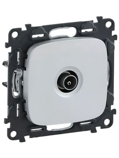 Розетка ТВ Legrand Valena ALLURE оконечная 10дБ 0-862 МГц, алюминий 753960