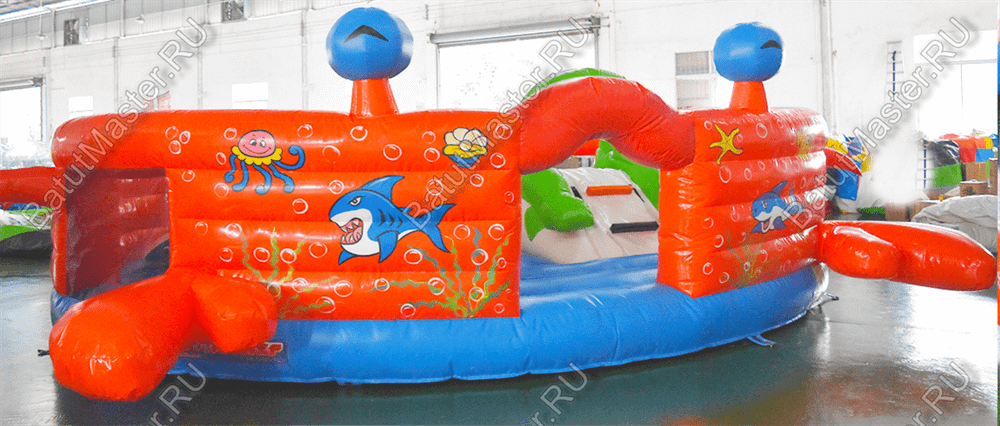 Коммерческий надувной батут "Крабик"
