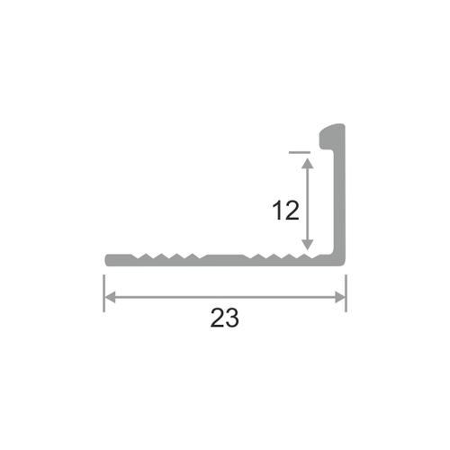 Алюминиевый Г-образный профиль ПО-Г12 2700 мм