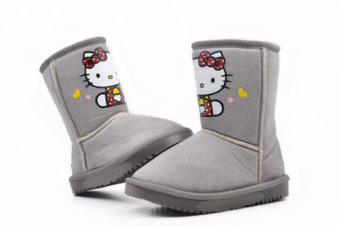 Угги детские с принтом Hello Kitty