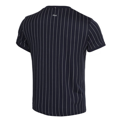 Мужское теннисное поло Fila Stripes T-Shirt Men - Dark Blue, White