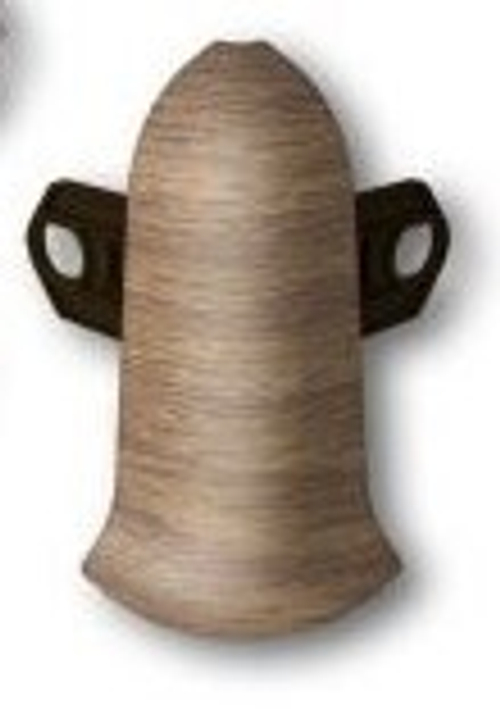 Угол наружный (внешний) с крепежом для плинтуса 70мм "Идеал Классик", 281 Палисандр