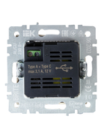 BRITE Розетка USB A+C 18Вт РЮ11-1-БрКр бежевый IEK