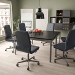 Jфисный стул - IKEA MULLFJÄLLET/MULLFJALLET, 72x72x112см, черный, МАЛЛФЬЯЛЛЕТ ИКЕА