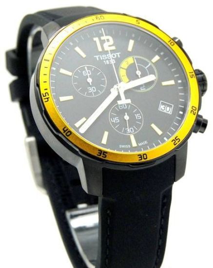 Tissot T095.449.37.057.00 Мужские швейцарские часы посвящены футболу вид сбоку