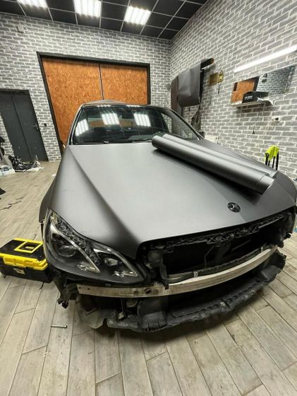 Пленка матовая серая графит Cold Gray Carbins