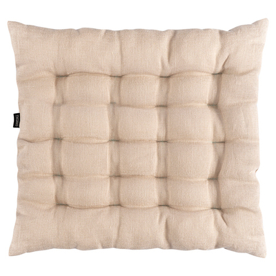 Подушка на стул из стираного льна бежевого цвета из коллекции essential, 40х40x4 см