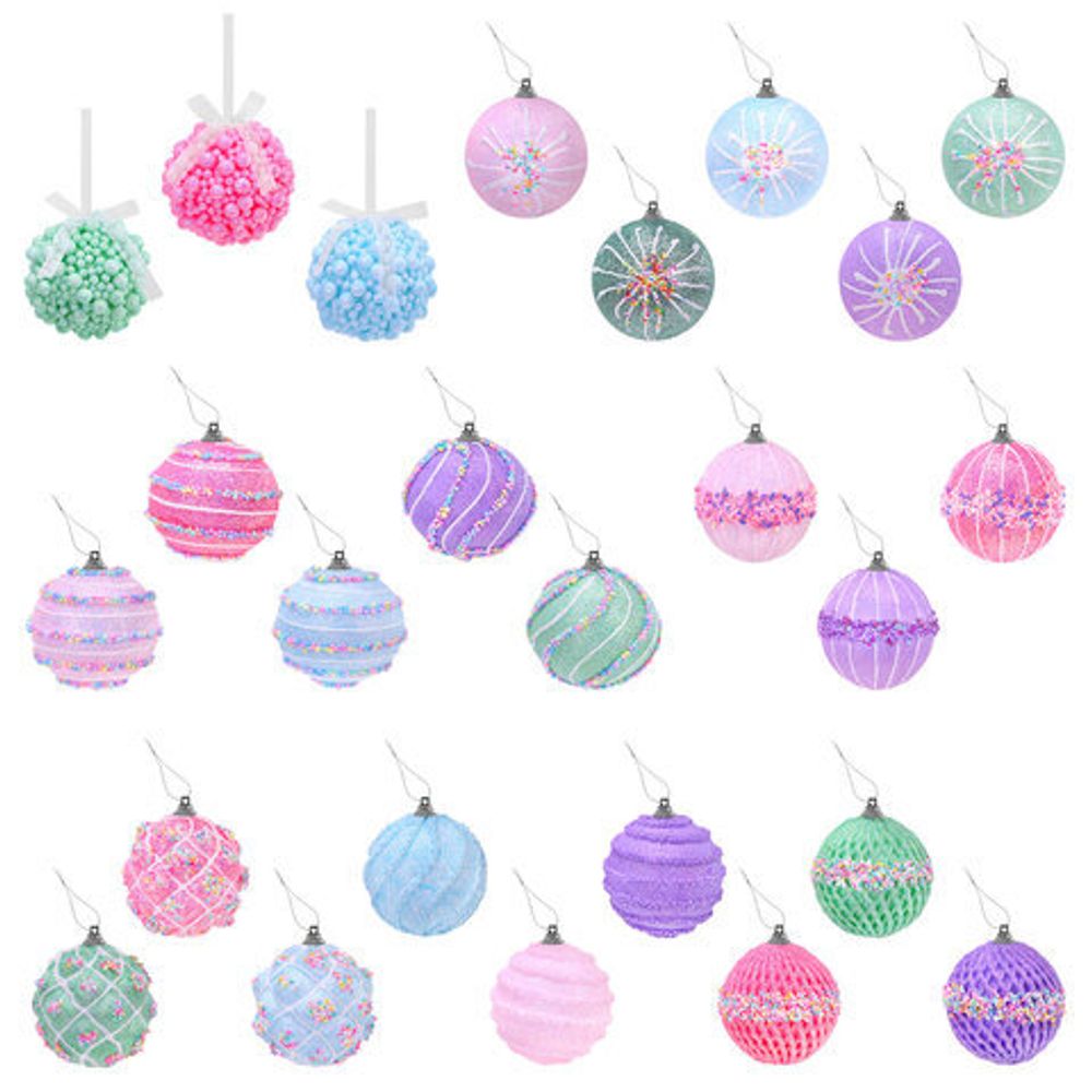 Украшение ёлочное (1 шт.) "Зимняя нежность", 8 см, ассорти 25 дизайнов, ЗОЛОТАЯ СКАЗКА, 592580