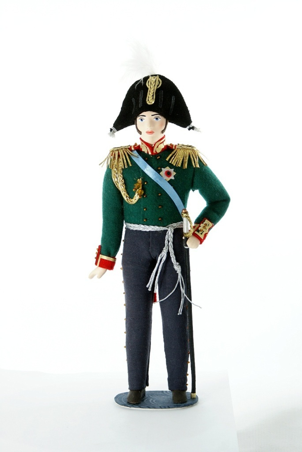Кукла интерьерная. Пехотный генерал. Военный костюм. 1812 г. Россия