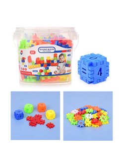 Конструктор для малышей в ведерке 96 деталей (8614-4)