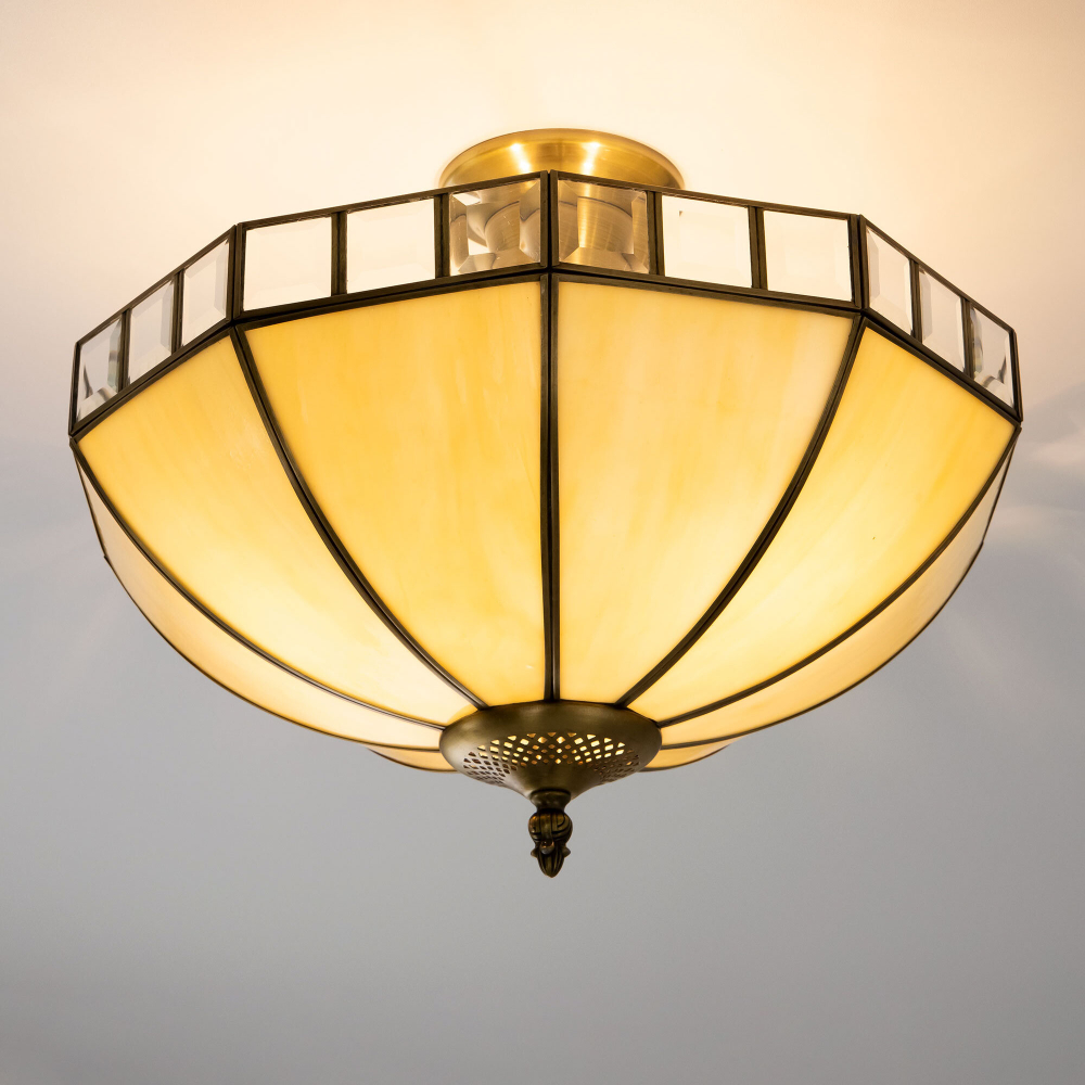 Citilux Шербург-1 CL440141 Люстра витражная потолочная Бронза