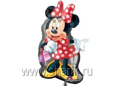 Шар фольгированный ( 74 см) фигура, Минни танцующая, 1шт.