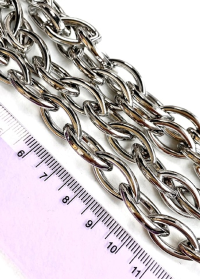 25642-р Цепь "Джексон-мини", 20*10 мм, родий