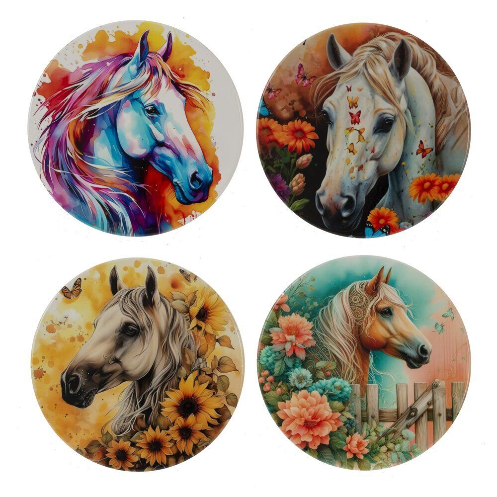 GAEM Декоративная подставка под горячее "Лошадь", L10 W10 H0,5 см, 4в.