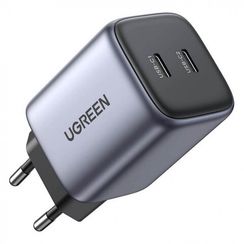 Сетевое зарядное устройство UGREEN CD294 Nexode 45W USB-C+USB-C PD GaN Fast Charger (90573) серый