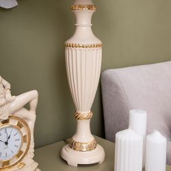Настольная лампа Ваза Ребристая Айвори